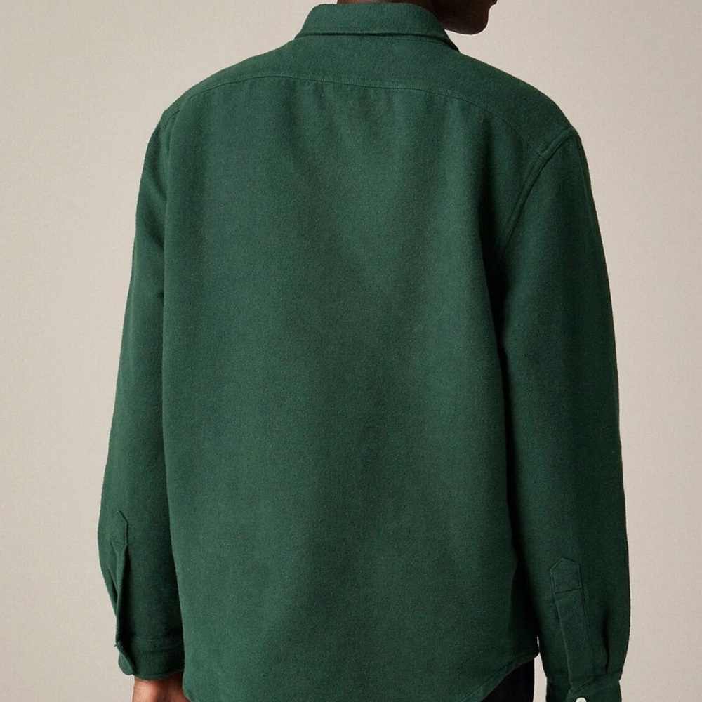 J. Crew Chamois Heavyweight Flannel Work Shirt
Size: Slim M
Dark Green - Picture 2 of 5